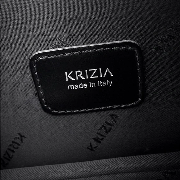 KRIZIA Vintage Y2K Black Gunmetal Shimmer Evening Clutch Made in Italy - Picture 2 of 16